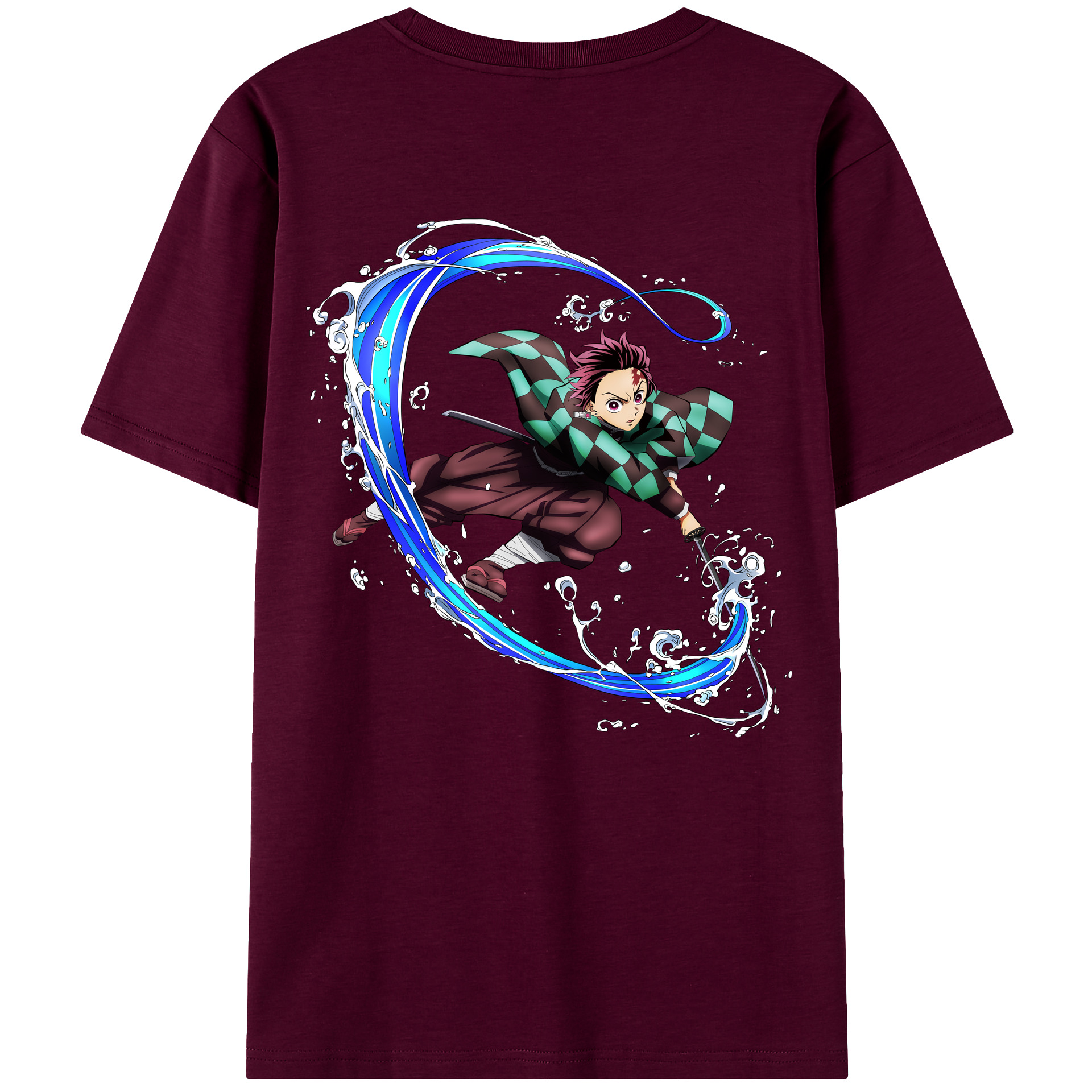（画像用） 鬼滅の刃 竈門 炭治郎／かまど たんじろう Kamado Tanjirou レディース半袖Tシャツ(バックプリント)